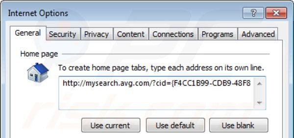 AVG Search von der Internet Explorer Homepage entfernen