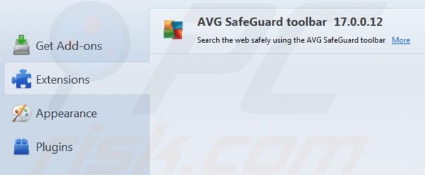 AVG Search Entfernung von Mozilla Firefox Erweiterungen
