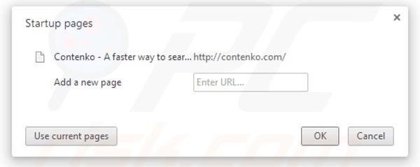 contenko.com von der Google Chrome Homepage entfernen