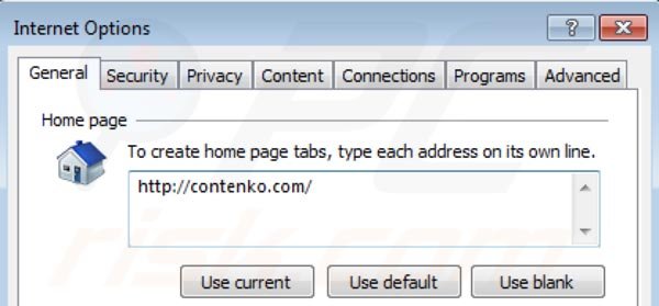 Contenko.com von der Internet Explorer Homepage entfernen