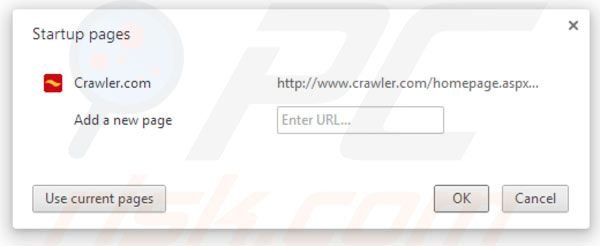 Removing crawler.com from Google Chrome homepage