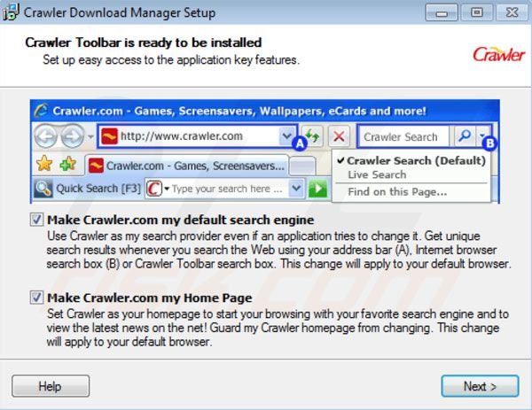 Crawler.com adware installer