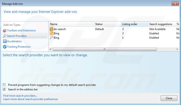 Do-search.com Entfernung von der Internet Explorer Standardsuchmaschine