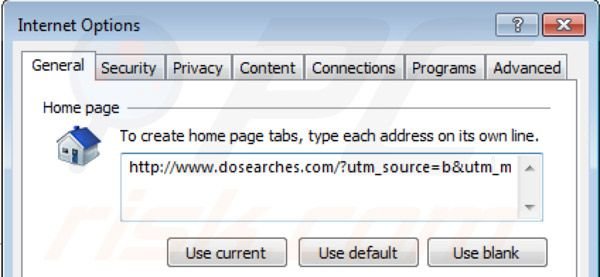 Dosearches Entfernung von der Internet Explorer Homepage