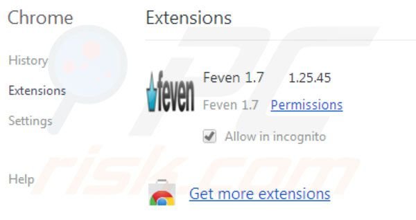 Feven Werbung von Google Chrome entfernen Schritt 2