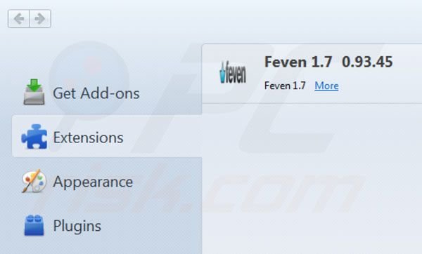 Feven Werbung von Mozilla Firefox entfernen Schritt 2