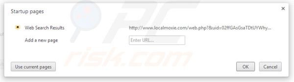 Localmoxie Entfernung von der Google Chrome Homepage