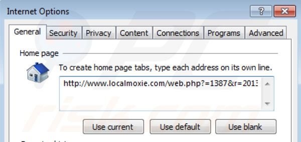 Localmoxie Entfernung von der Internet Explorer Homepage