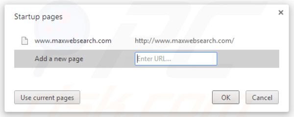 maxwebsearch.com von der Google Chrome Homepage entfernen