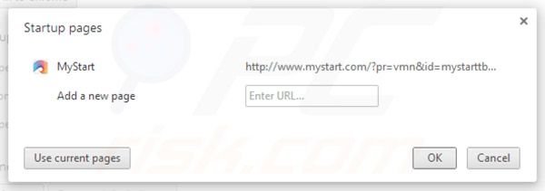 mystart.com von der Google Chrome Startseite entfernen