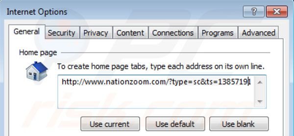 Nationzoom.com von der Internet Explorer Homepage entfernen