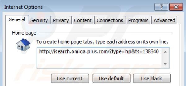 Omiga plus Entfernung von der Internet Explorer Homepage