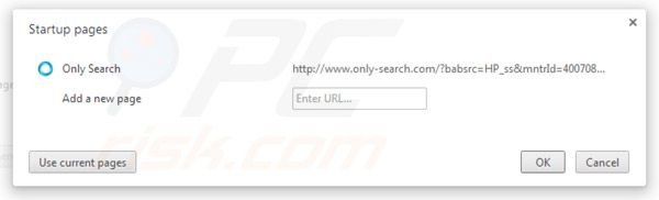 Only-search.com Entfernung von der Google Chrome Homepage