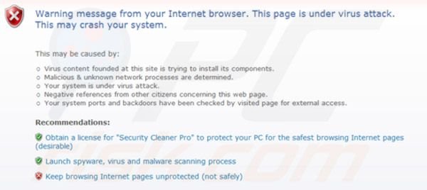 Security Cleaner Pro blockiert Internet Explorer