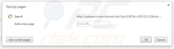 websearch.searchbomb.com von der Google Chrome Homepage entfernen
