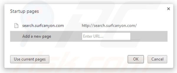 Removing Surf Canyon from Google Chrome homepage