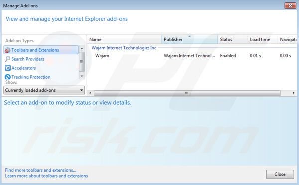  Wajam Werbung von Internet Explorer entfernen Schritt 2
