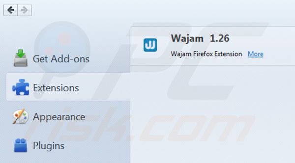 Wajam Werbung von Mozilla Firefox entfernen Schritt 2