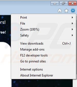 Websteroids von Internet Explorer entfernen Schritt 1
