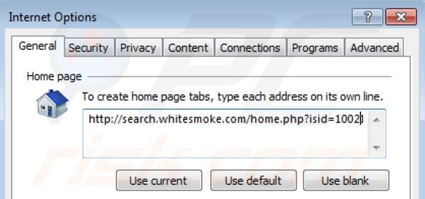 search.whitesmoke.com Weiterleitung von der Internet Explorer Homepage entfernen