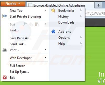 ads by video player von Mozilla Firefox Erweiterungen entfernen Schritt  1