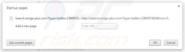 inspsearch.com Weiterleitungsvirus von der Google Chrome Startseite entfernen
