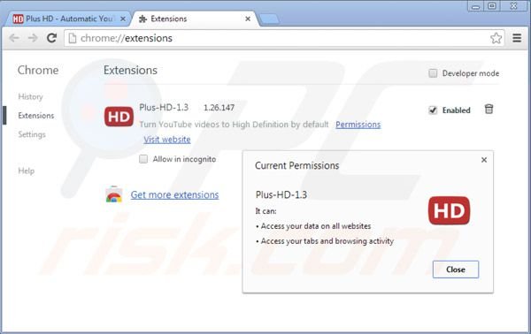 plus-hd Werbung von Google Chrome entfernen Schritt 2