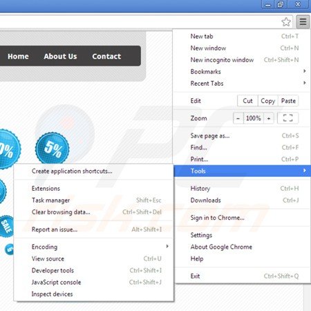 safeweb app von Google Chrome entfernen Schritt 1