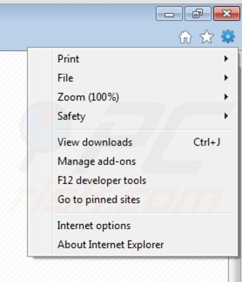 safeweb app von Internet Explorer entfernen Schritt 1