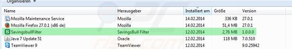 Savings Bull Deinstallation