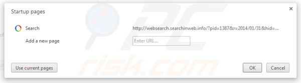 Websearch.searchinweb.info von der Google Chrome Startseite entfernen