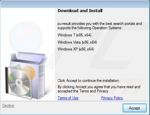 Deceptive free software installer used in websearch.searchsun.info distribution
