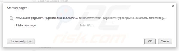 sweet-page.com von der Google Chrome Startseite entfernen