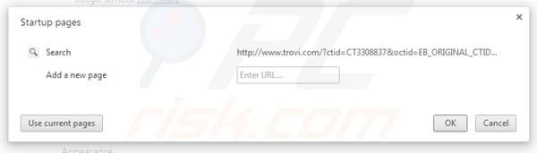 trovi.com von der Google Chrome Startseite entfernen