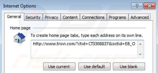 trovi.com von der Internet Explorer Startseite entfernen