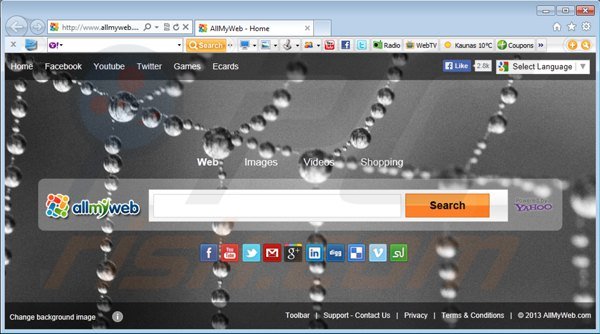 allmyweb.com redirect virus