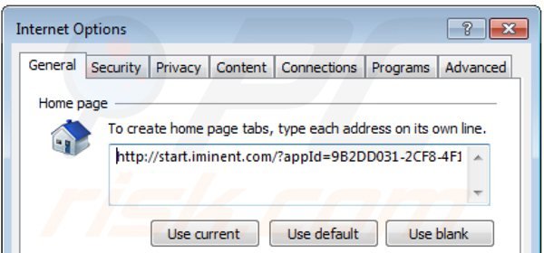 Removing start.iminent.com from Internet Explorer homepage