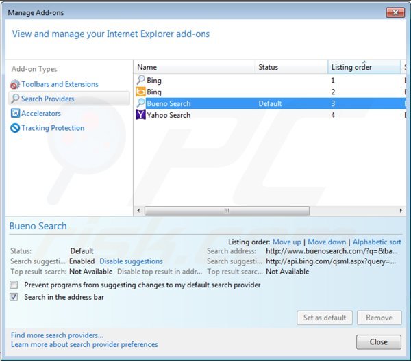 Removing royal-search.com from Internet Explorer default search engine