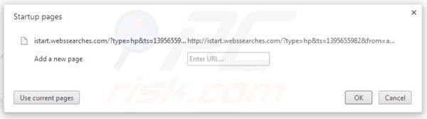 istart.webssearches.com von der Google Chrome Startseite entfernen