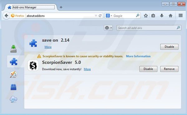 Removing Coupon Downloader from Mozilla Firefox step 2