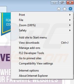 Removing Coupon Downloader from Internet Explorer step 1