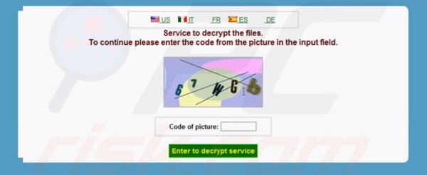 cryptowall website captcha protection
