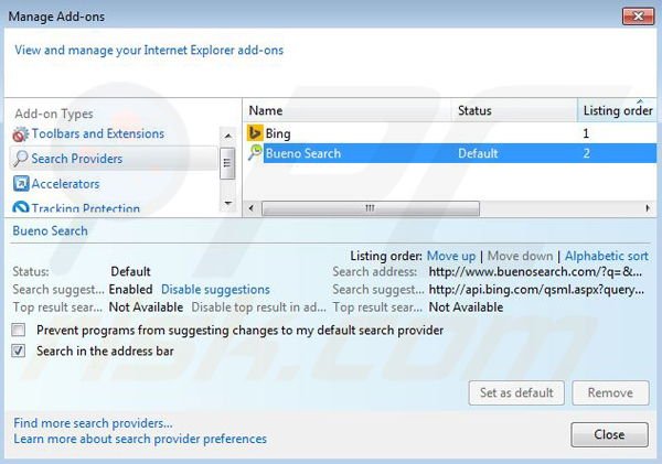 Removing Max-start.com from Internet Explorer default search engine
