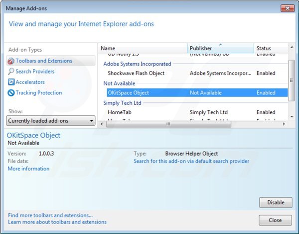Removing rich media view from Internet Explorer step 2