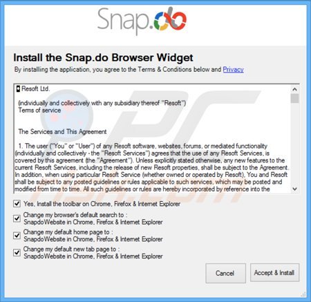 search.snapdo.com browser hijacker installer