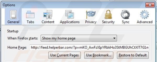 Removing yahoo community smartbar from Mozilla Firefox homepage