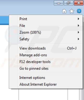 Removing clicknmark ads from Internet Explorer step 1