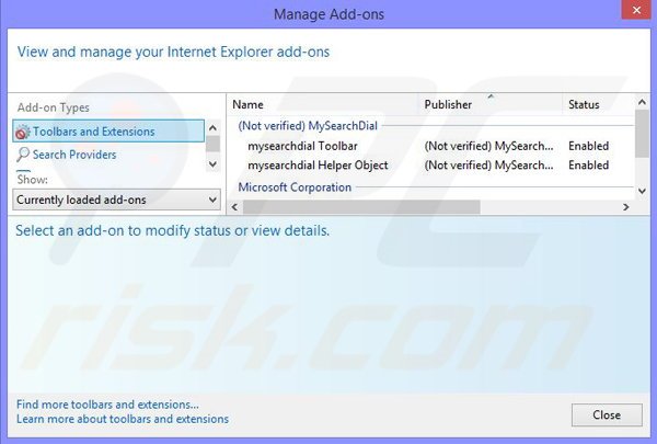 Remove Astromenda browser hijacker from Internet Explorer step 1