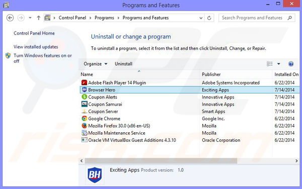 SafetySearch adware uninstall via Control Panel