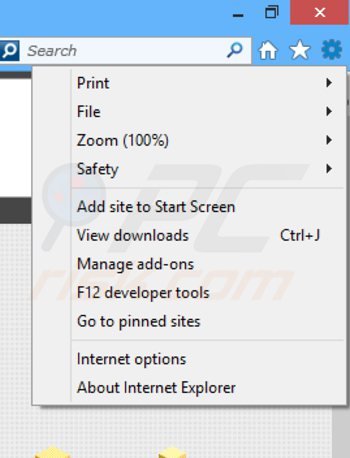 Removing browsers apps + ads from Internet Explorer step 1